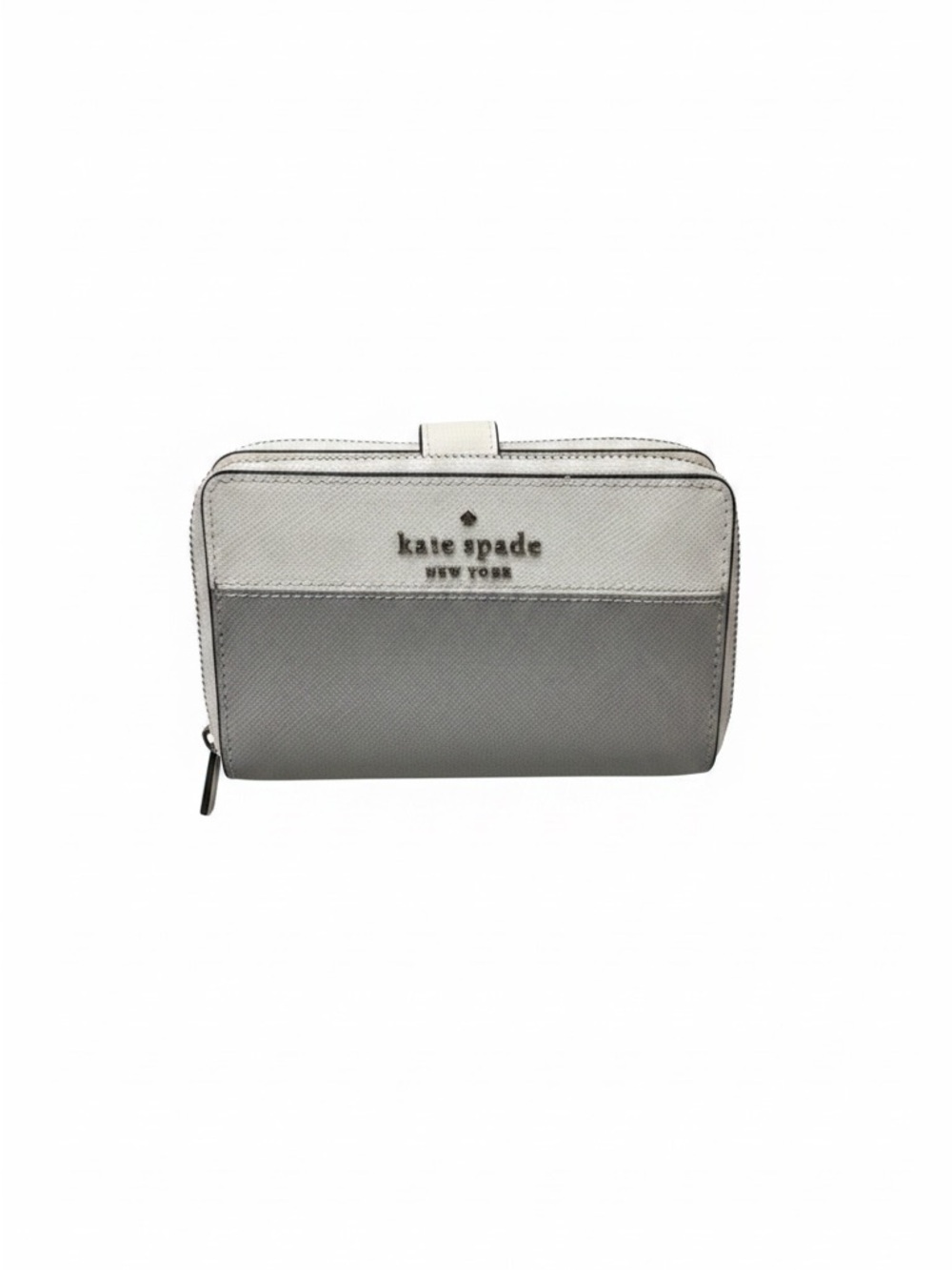Kate Spade New York Bifold Zip Wallet Gray Colorblock - Picture 7 of 7